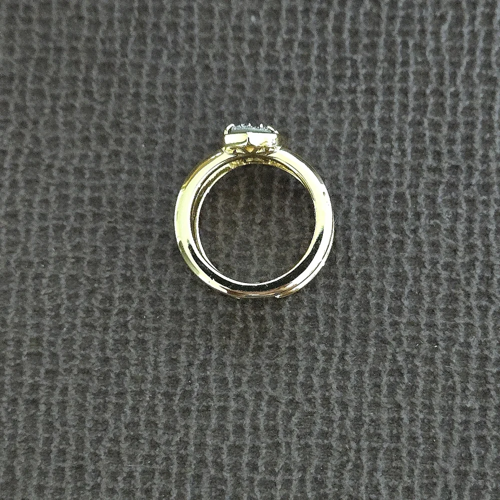 ✨️HP✨️ Kendra Scott "Elyse" Double✌️ Band Platinum Drusy Ring💍 - Picture 9 of 16